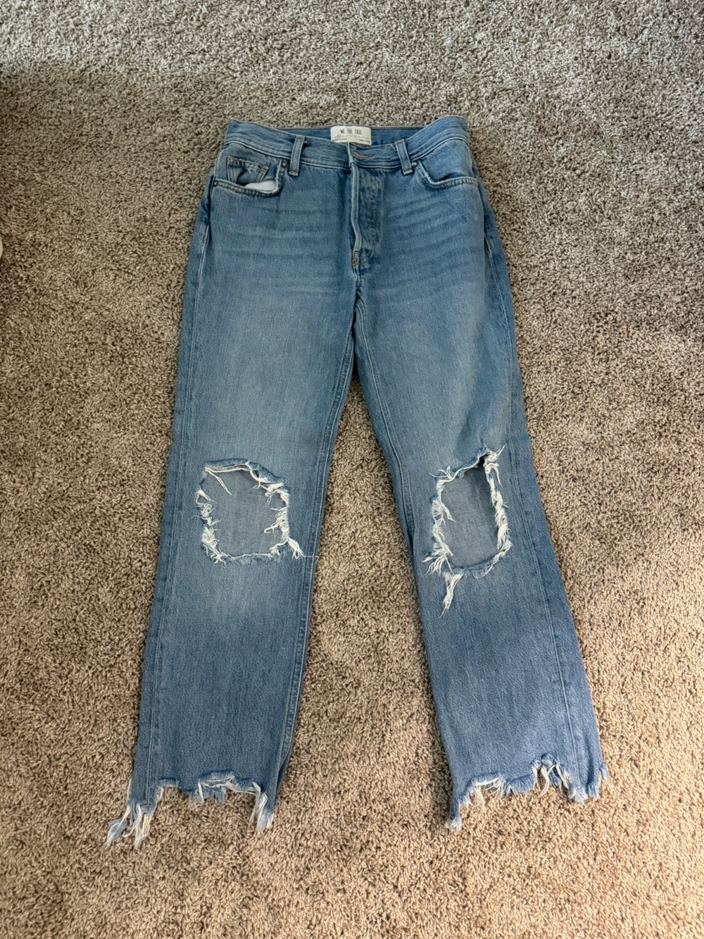 We The Free Light Blue Distressed Skinny Jeans